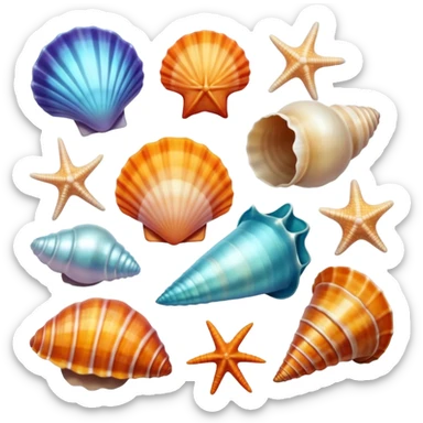 Sea shells sticker