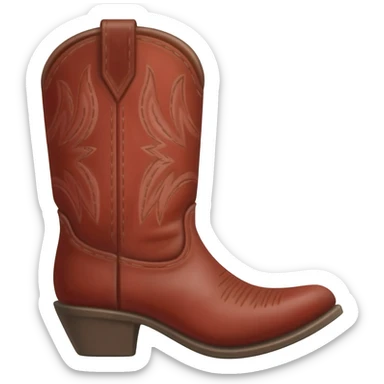 Red Cowboy boot sticker