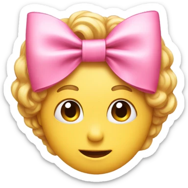 Pink bow sticker