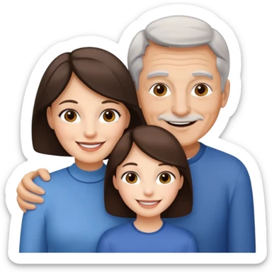  Older Couple with girlfriend brunettes sticker