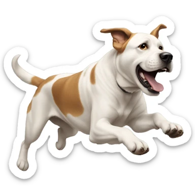 big dog jumping sticker