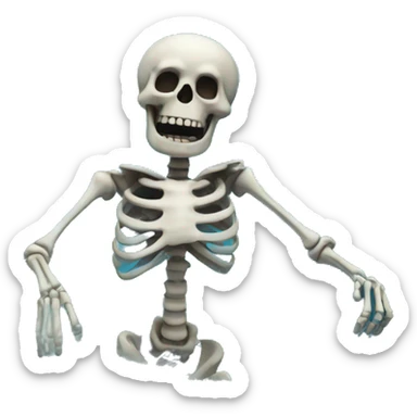 Skeleton in a hurricane sticker