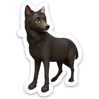 boys and oversized animal fun sticker