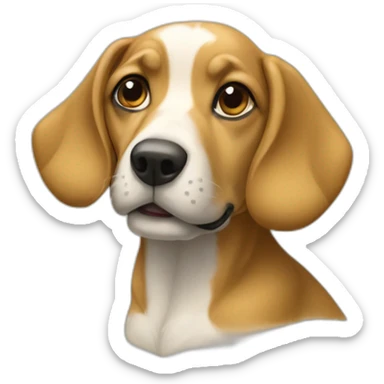 chien sur grenouille sticker