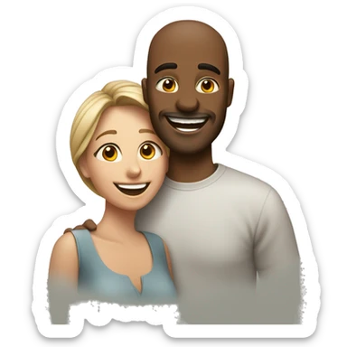 husband and wife share a joyful moment sticker