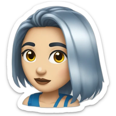 Rubio de ojos azules besando a chica sticker