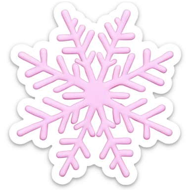 pink snowflakes sticker