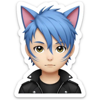 Cute Edgy Attractive Gorgeous Kawaii Anime Punk Catboy sticker