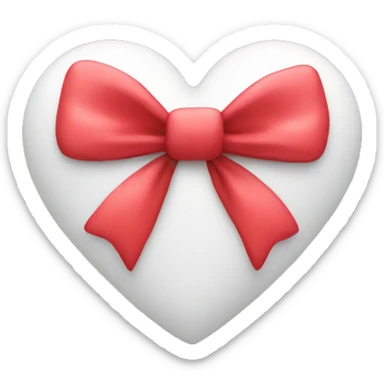 heart with bow sticker