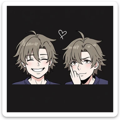 emo heart broken in two sticker