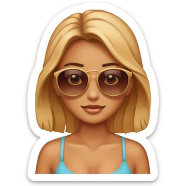 abstract art sun burned people on the beach sticker