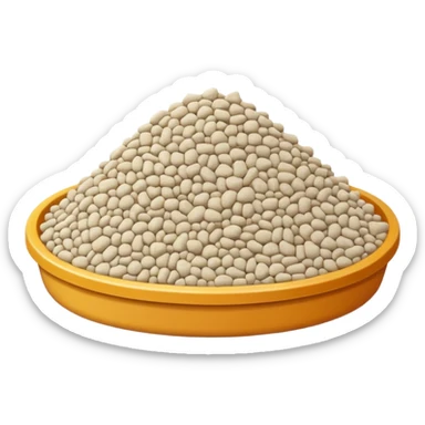 a pile of cat litter (white) sticker