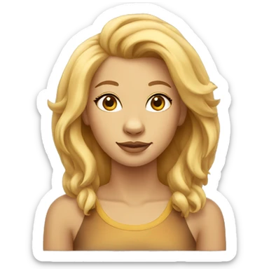lioness with blonde hair sticker