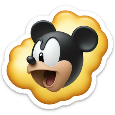 Micky mouse fart sticker