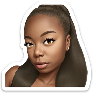 elegant portrait of a girl sticker