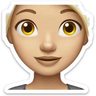 Blonde girl with grey pitbull  sticker