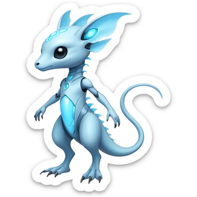 Futuristic Ethereal Modern Fakémon-creature-hybrid Full Body sticker