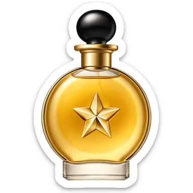 bottle of perfume gold exquisite large takes all the space

 sticker