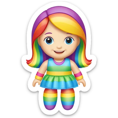 Rainbow bright doll toy sticker