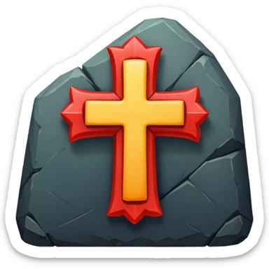 Uma cruz gótica realista sticker