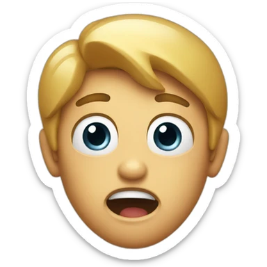 a face that is shocked and agry sticker