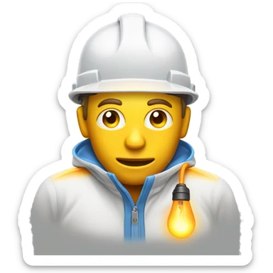 an electrician melting from the sun sticker