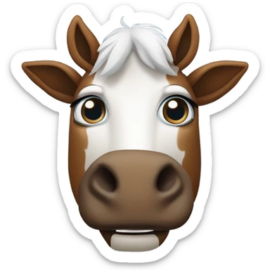 Cheval pie bai avec œil bleu  sticker