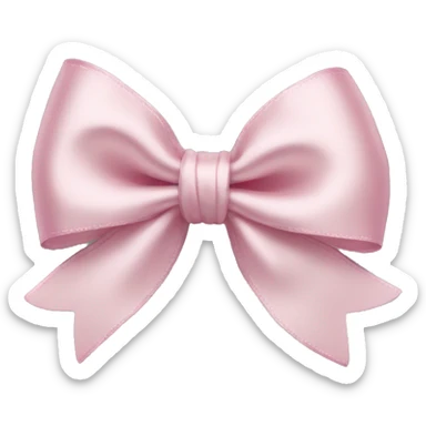 light pink satin bow  sticker