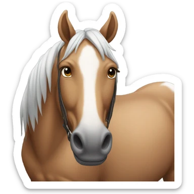 un caballo riendo  sticker