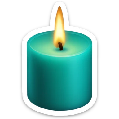 teal candle sticker