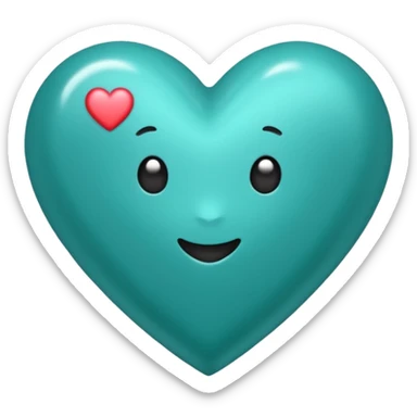 Teal heart with 'you rock 🌟!'  sticker