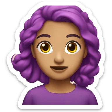 Rosa color morado sticker