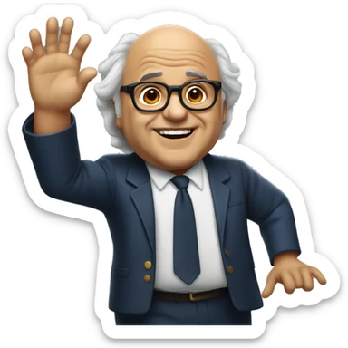Danny Devito waving sticker