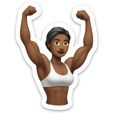 women show biceps sticker