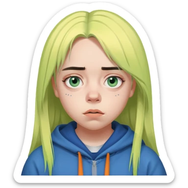 Billie Eilish just head  sticker