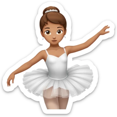 ballerina tan brown sticker