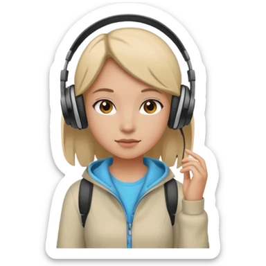 girl walking with musiz sticker