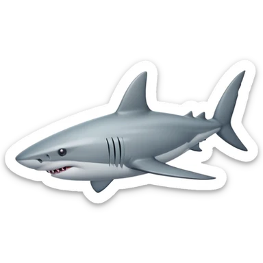 shark with middle fin up sticker