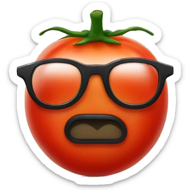 Tomato wearing  glasses sticker