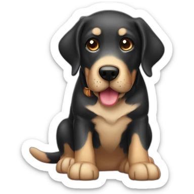 play-bow dog wagging lab canine pet labrador sticker