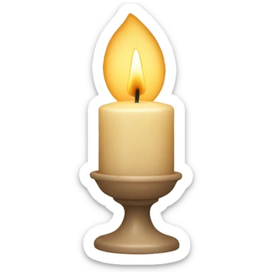 Beige Vintage candle sticker