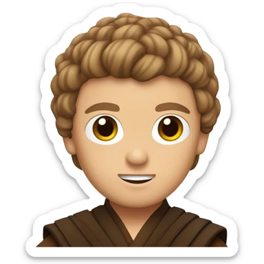 Anakin Skywalker with a Jedi braid sticker