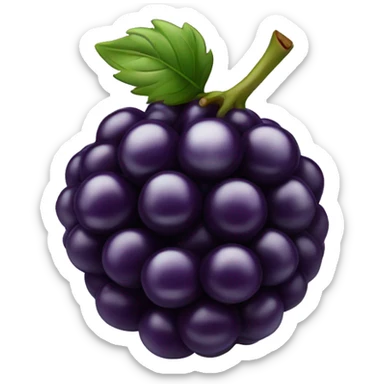 blackberry fruit with eye and smile sticker