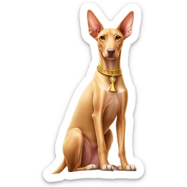 Egyptian pharaoh hound on a pyramid top sticker