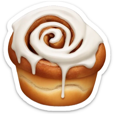 Cinnamon roll with icing  sticker
