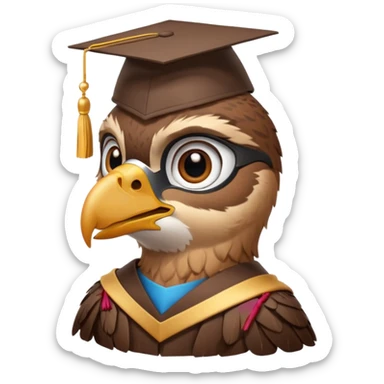 falcon with a grad cap sticker