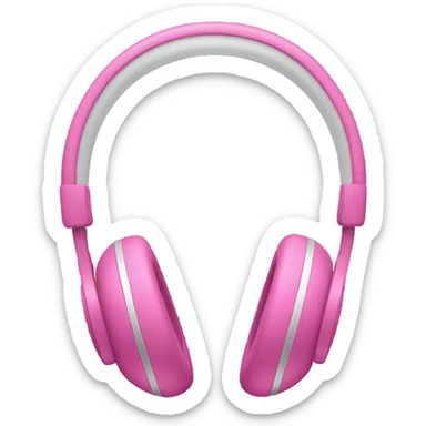 Apple headphones pink sticker