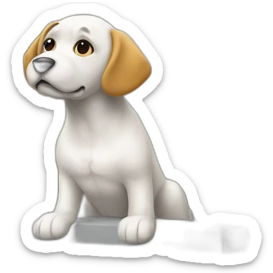 Chien regardant la fenetre sticker