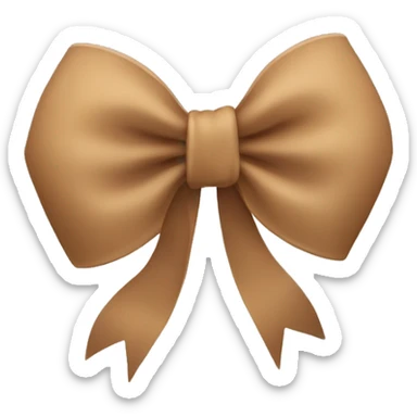 Light Brown bow  sticker