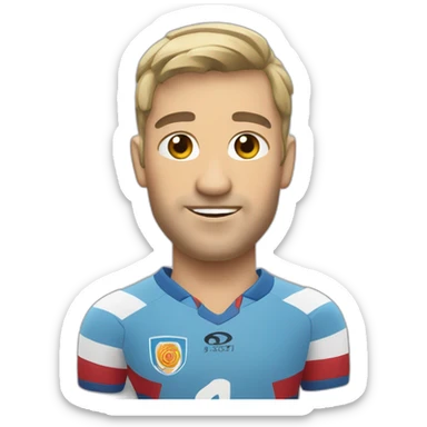 un joeur de rugby sticker